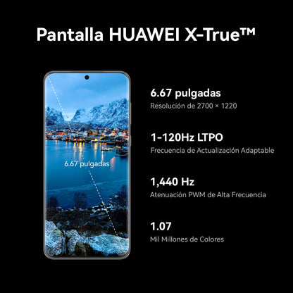 HUAWEI P60 Pro 8+256, Cámara de Ultra Iluminación con Apertura Ajustable, IP68, 88W, Negro 