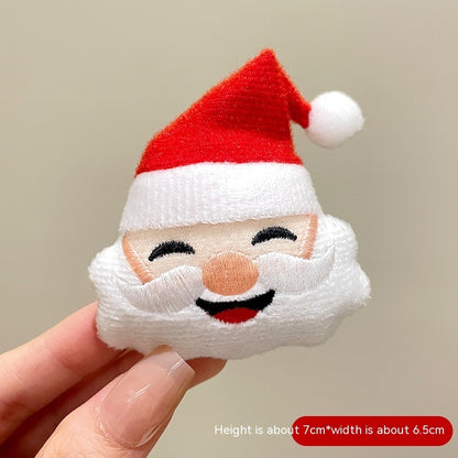 Broche de Papá Noel con dibujos animados, accesorios para festivales navideños