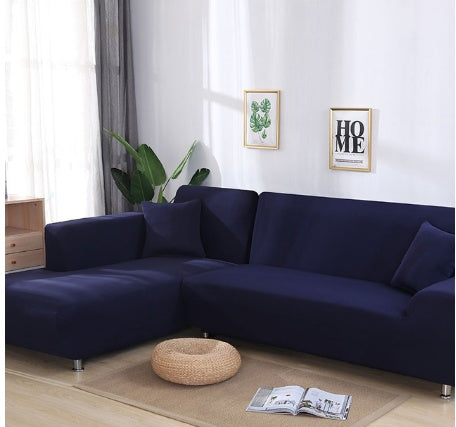 Tight Wrap Sofa Cover Elastic 2 Pieces Sofa Cover with L Style Piece Corner Sofa