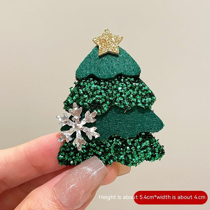 Broche de Papá Noel con dibujos animados, accesorios para festivales navideños