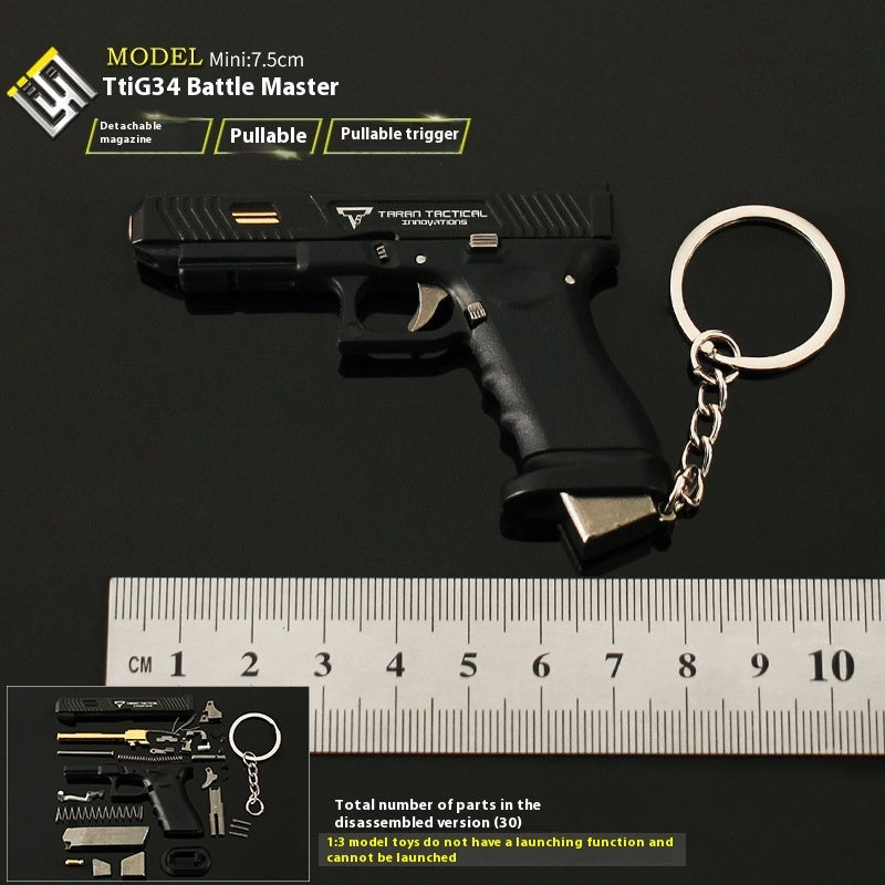 Detachable Semi-alloy Nylon Metal Model Keychain