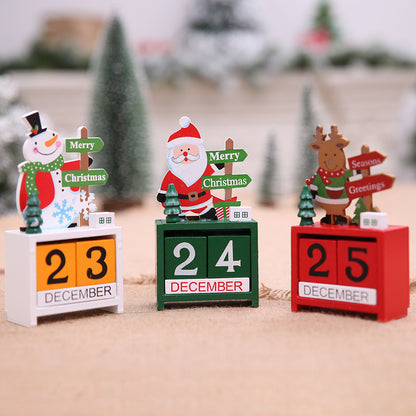 Adornos navideños de madera para calendarios