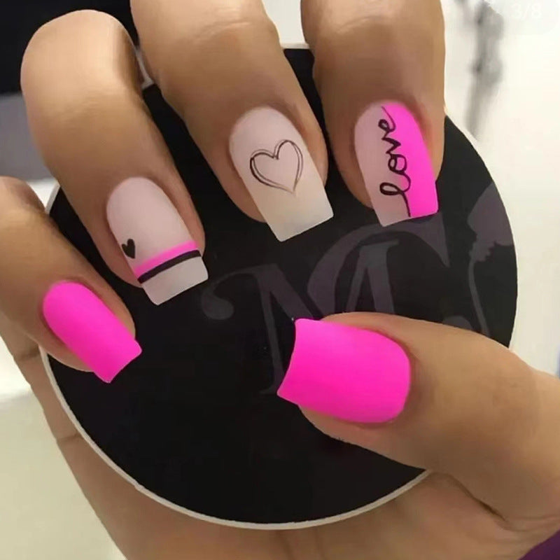 Manicura San Valentin Uñas Postizas Amor