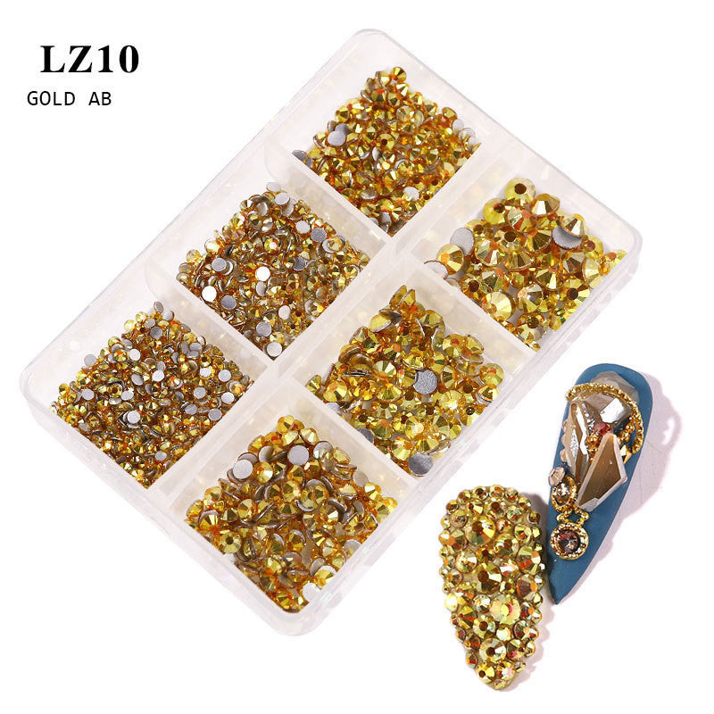 Nail Art Flat Rhinestone Set Mixed Color Rhinestones