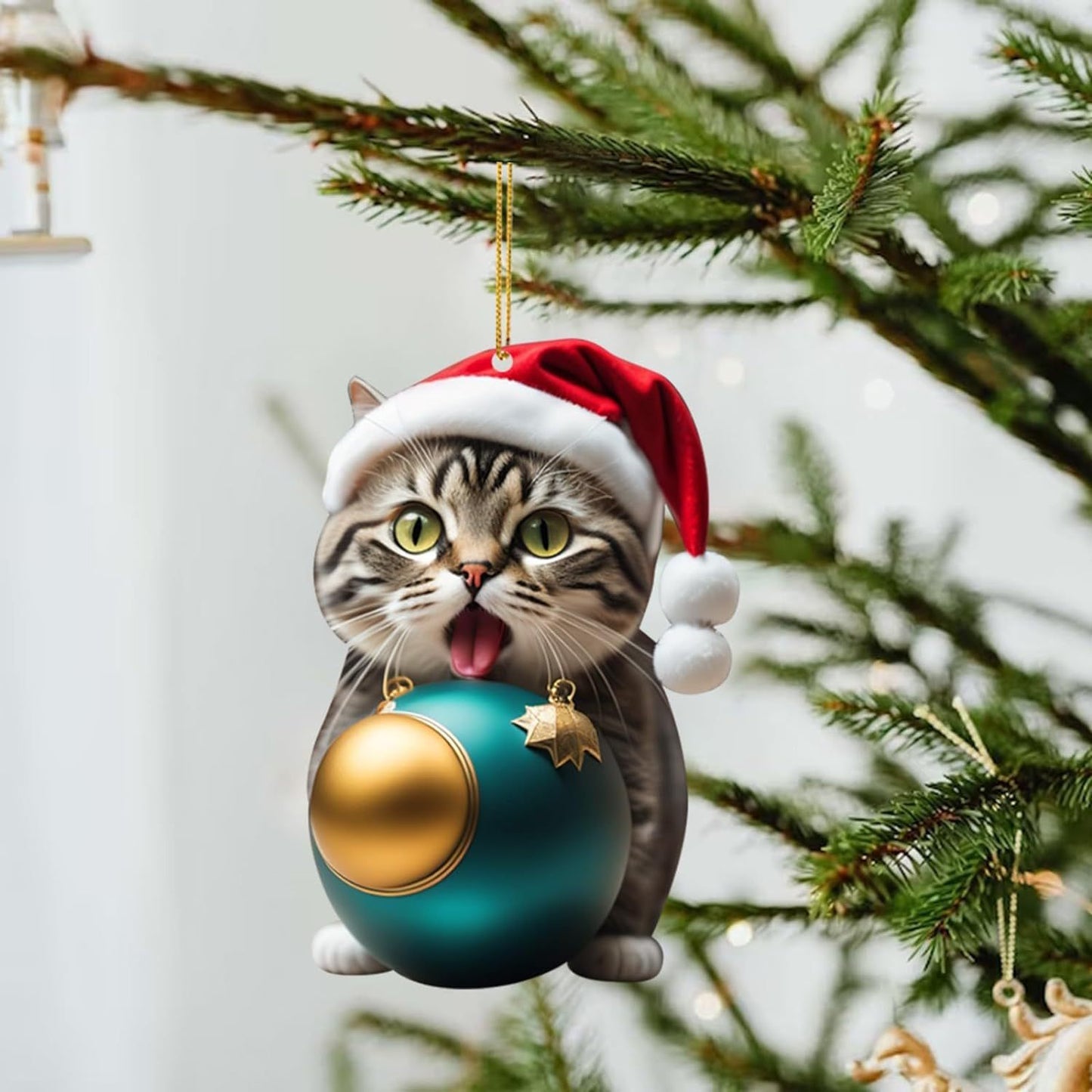 Christmas Creative Cat Car Pendant