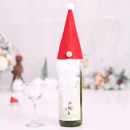 Adornos navideños Calcetines navideños para botellas de vino