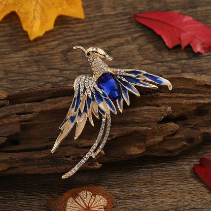 Color Painting Oil High-grade High-end Elegant Phoenix Brooch