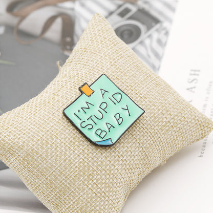 Sticky Notes Brooch Suit Fashion Accessories