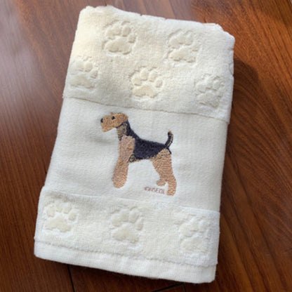 Dog Embroidery Water Absorbing Wash Towel