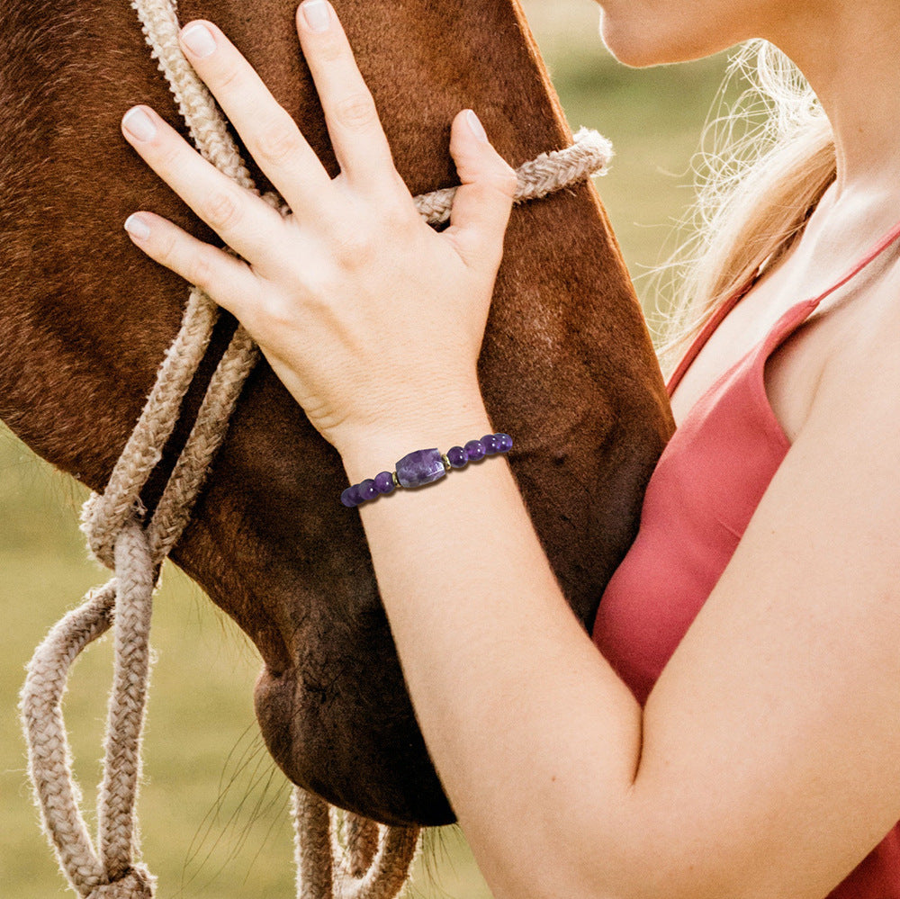 Pulsera de cuentas de piedra natural para mujer