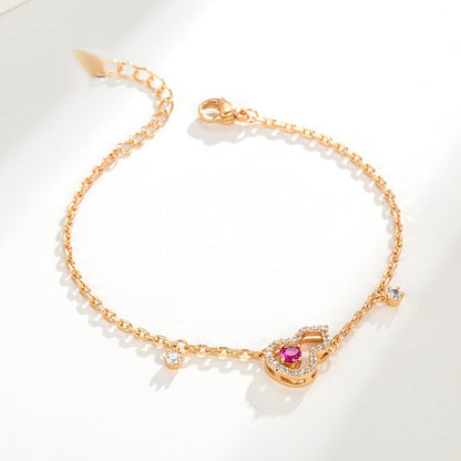 Alloy Gold Plated Fashion Trendy Simple Ins Small Calabash Bracelet