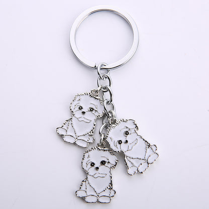 Little Creative Gifts Metal Key Ring Pet Dog Keychain Pendant