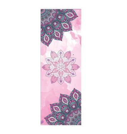 Toalla de yoga con estampado de hermoso patrón, nueva, antideslizante, portátil, para gimnasio, esterilla de yoga, toalla de pilates, funda para esterilla de yoga