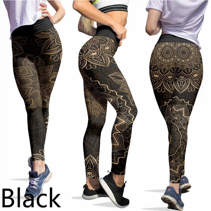 Pantalones de yoga ajustados y estampados