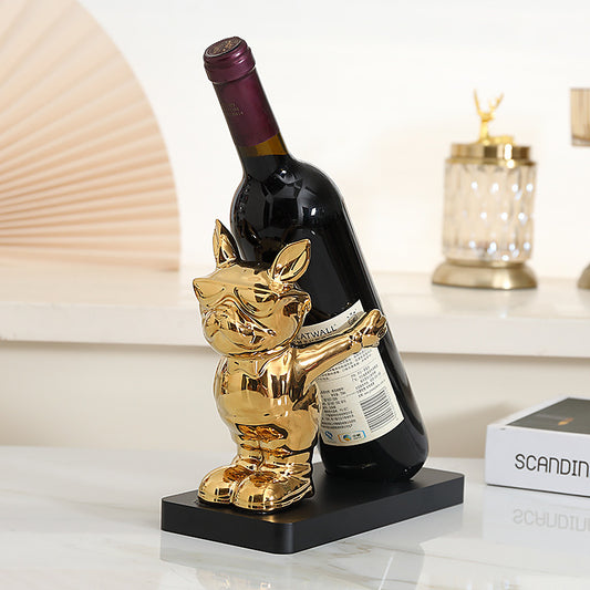 Wine Rack Decoration French Bulldog Creative And Slightly Luxury Decorations