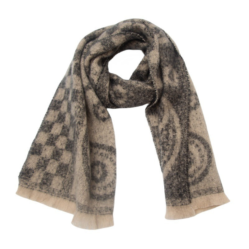 Men's Women's Neck Warmer Paisley Jacquard Scarf