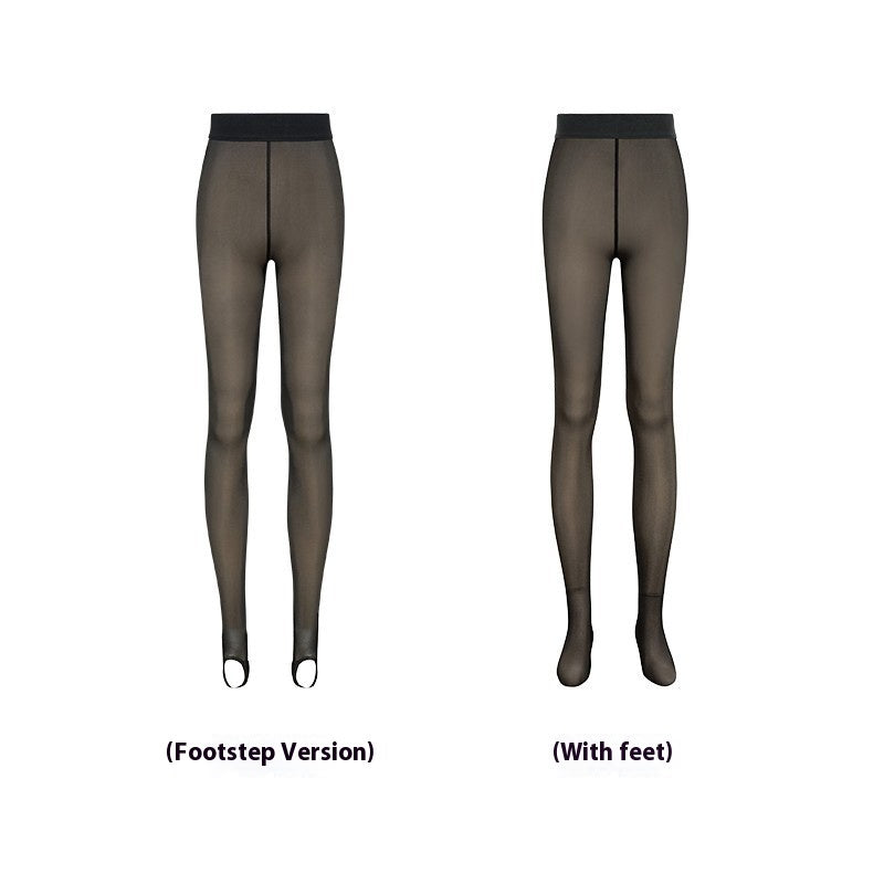 Leggings transparentes de gran tamaño para otoño e invierno