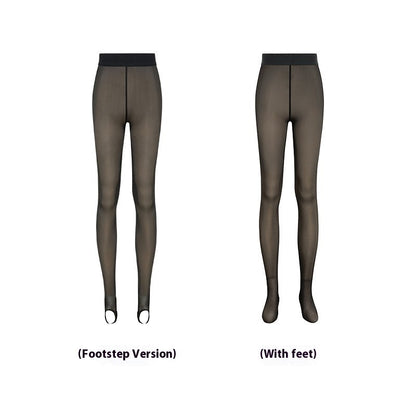 Leggings transparentes de gran tamaño para otoño e invierno