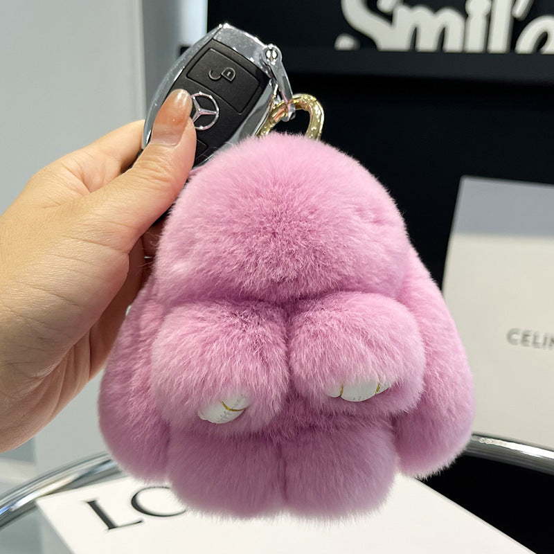 Cute Plush Doll Bunny Car Key Ring Pendant