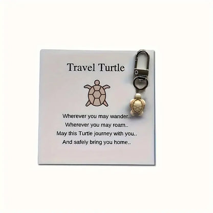 Keychain Travel Turtle Turquoise Decorative Pendant