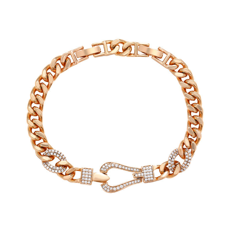 Alloy Gold Plated Watch Chain Fashion Small Zhongba Gas Bracelet