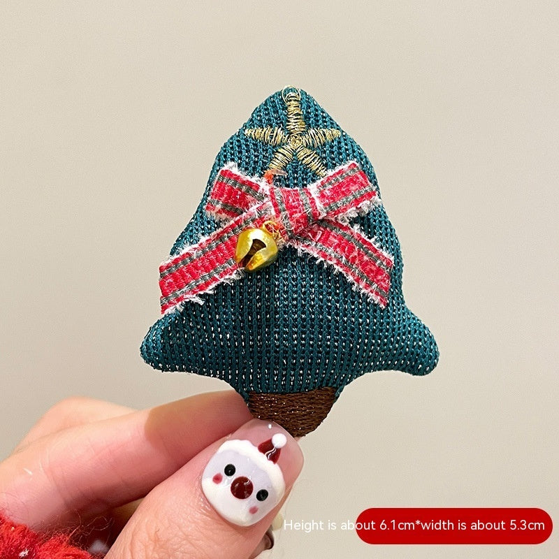 Broche de Papá Noel con dibujos animados, accesorios para festivales navideños