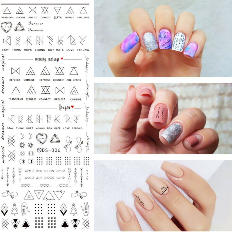 Geometric  DIY Art Nail Polish Stickers