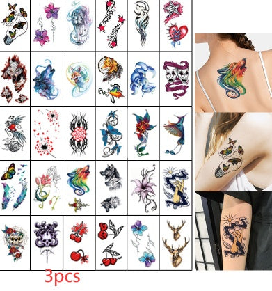 European And American Fashion SmallFresh And Cute Tattoo Stickers Waterproof