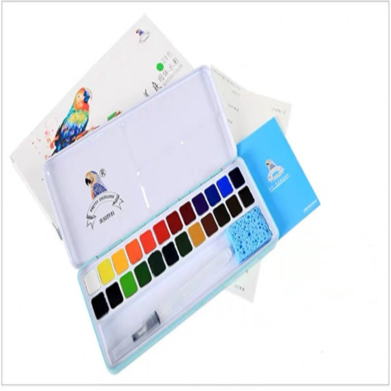 Solid watercolor paint set