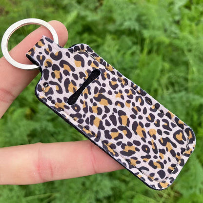 Printed Leopard Print SUNFLOWER Snake Pattern Women's Lipstick Pack Sets Of Key Chain Creative Perfume Bag