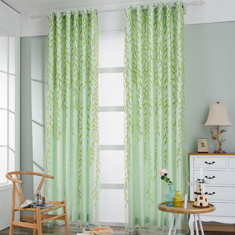 Cortinas estampadas transparentes exquisitas