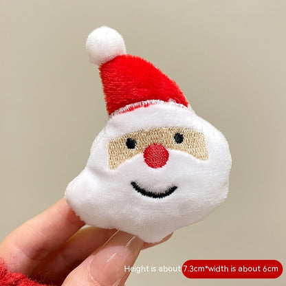 Broche de Papá Noel con dibujos animados, accesorios para festivales navideños