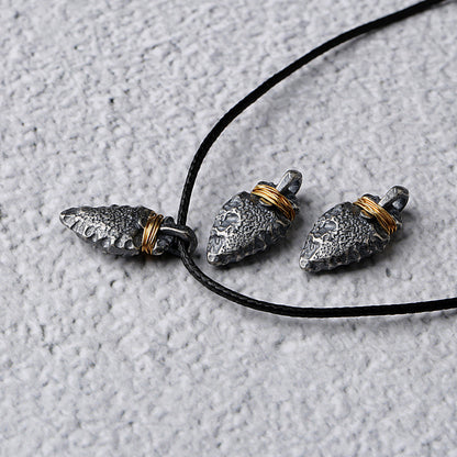 S925 Silver Meteorite Arrow Hand-wound Side Hanging Pendant Beads Accessories Pendant