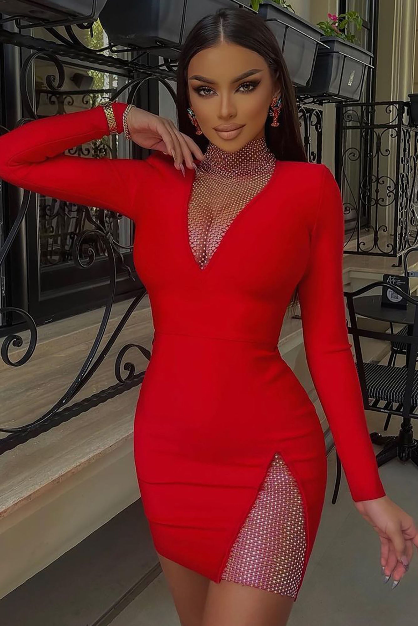 Beginning To Wonder Bandage Mini Dress - Red