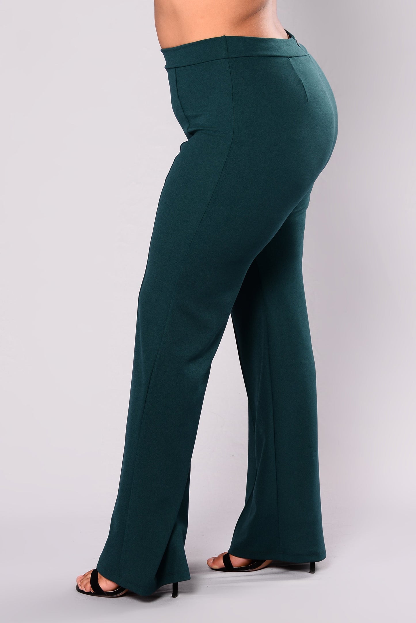 Victoria High Waisted Dress Pants - Hunter Green