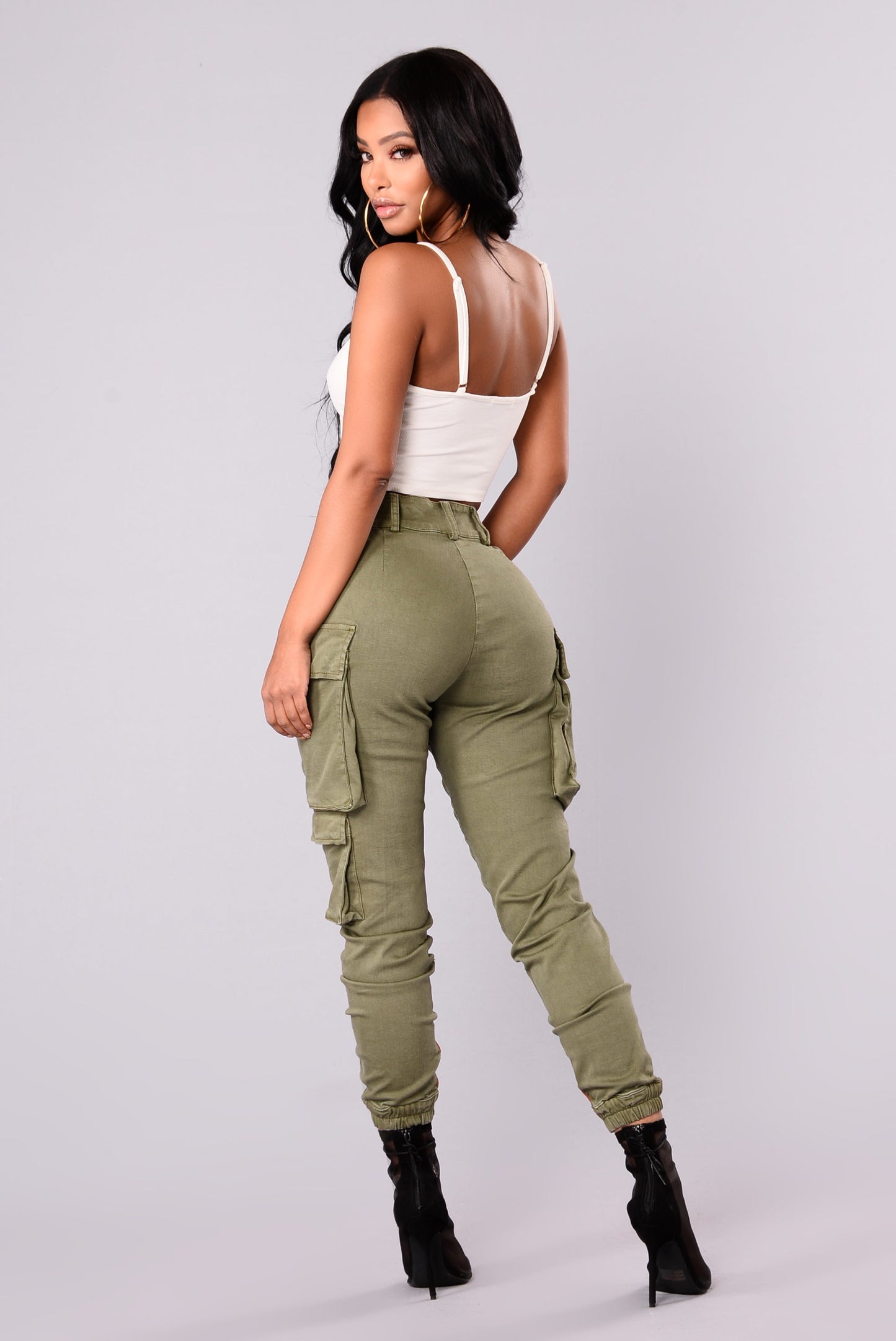 Kalley Cargo Pants - Olive