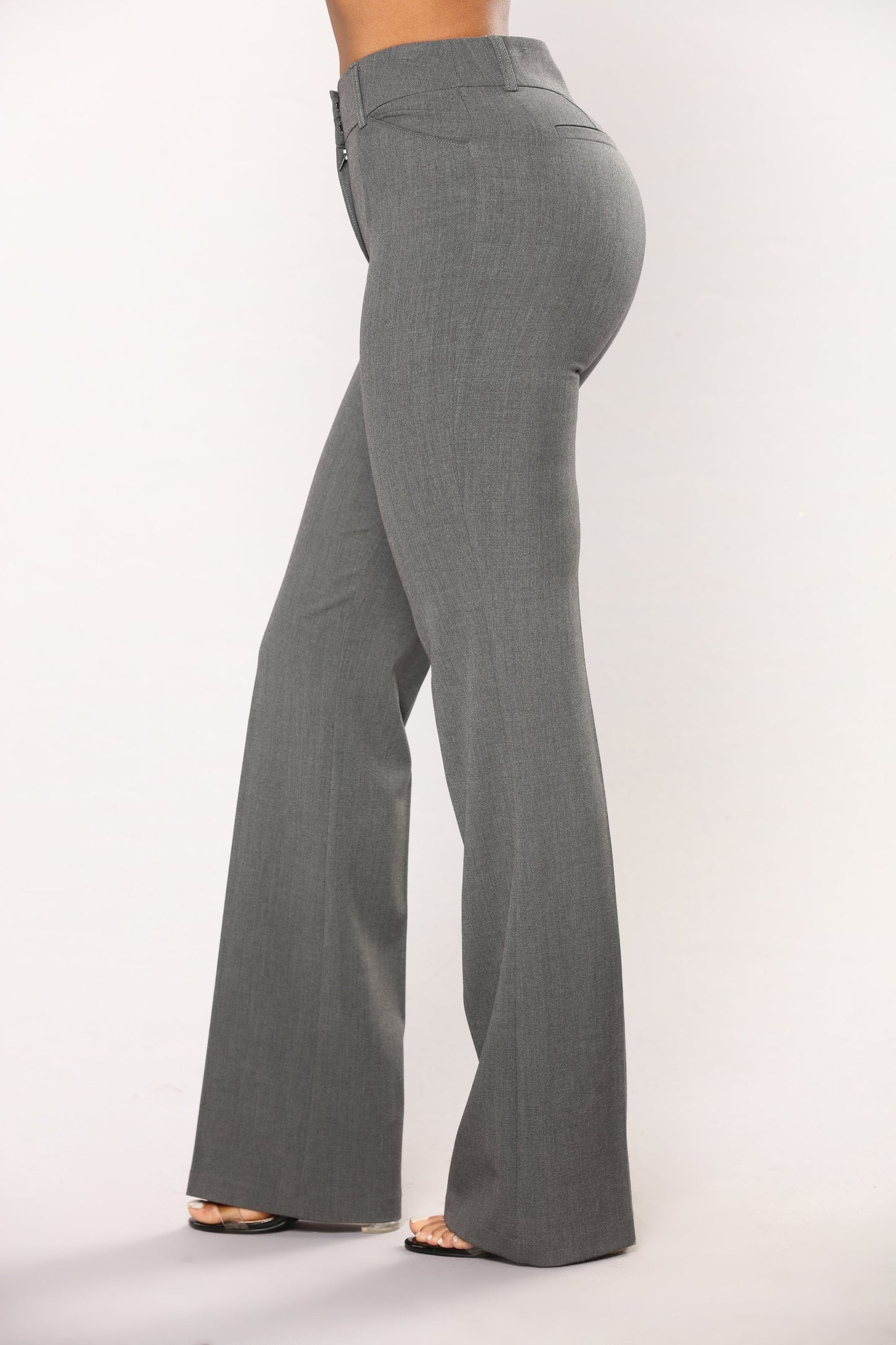 Tasha Dressy High Rise Pants - Charcoal