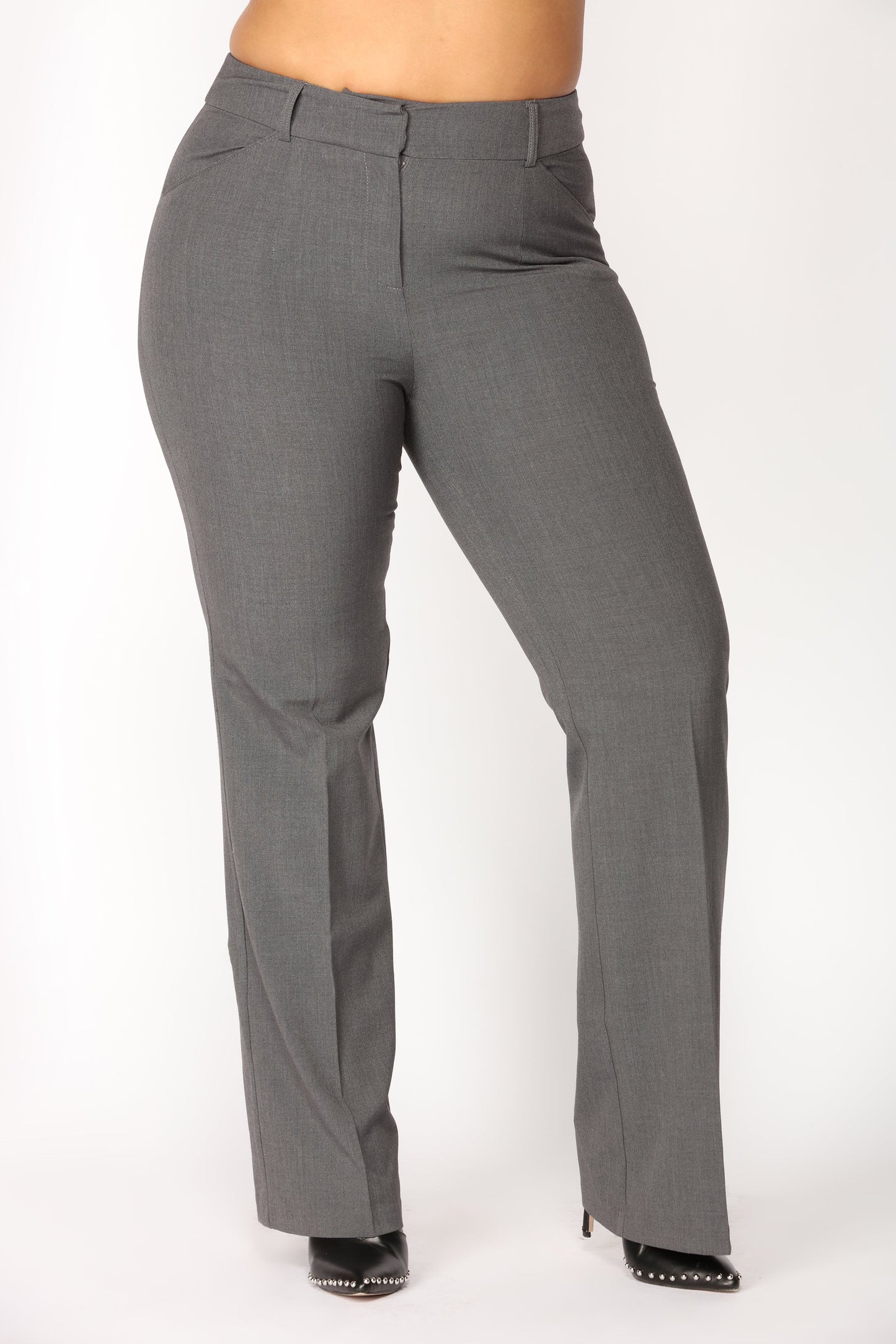 Tasha Dressy High Rise Pants - Charcoal