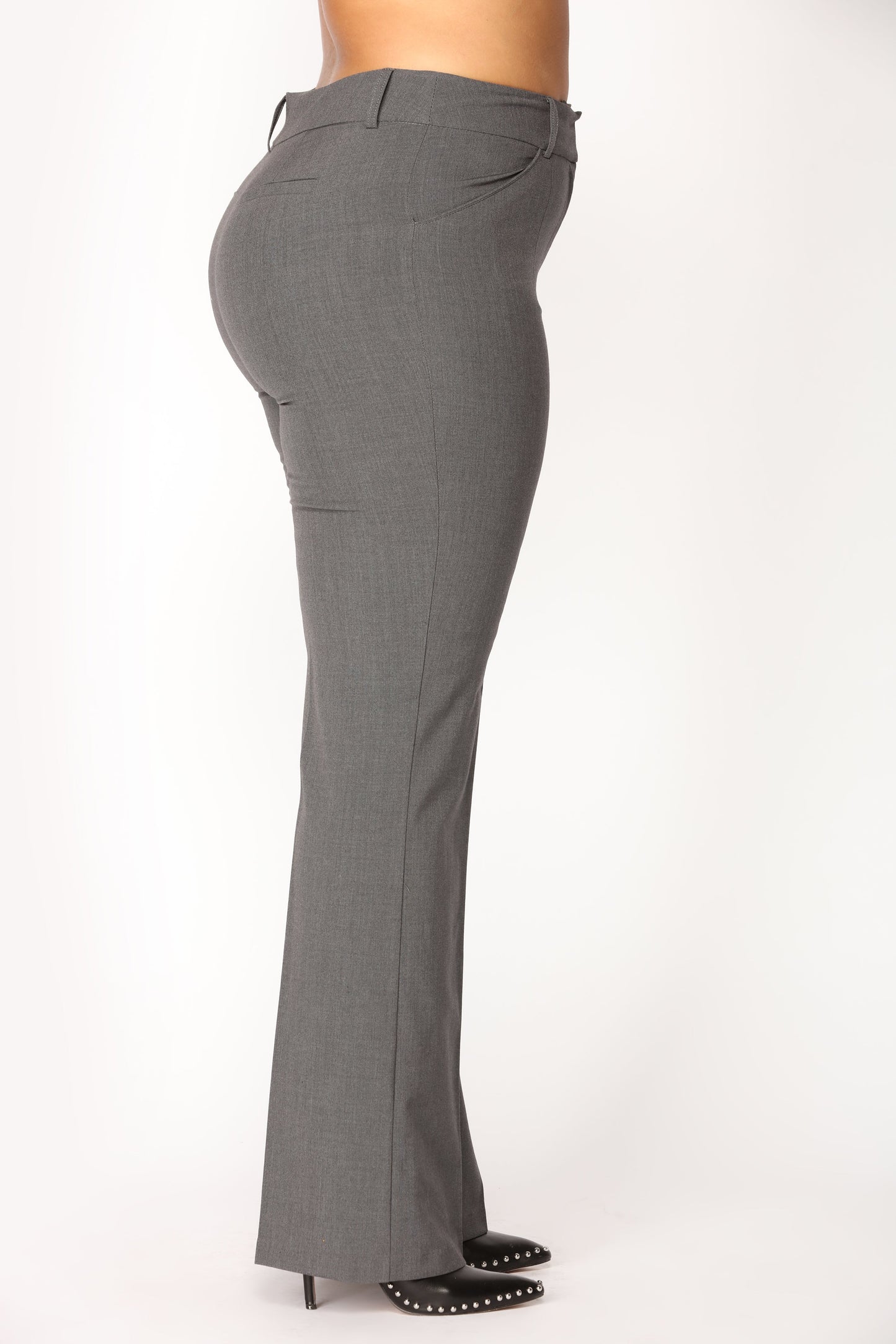 Tasha Dressy High Rise Pants - Charcoal