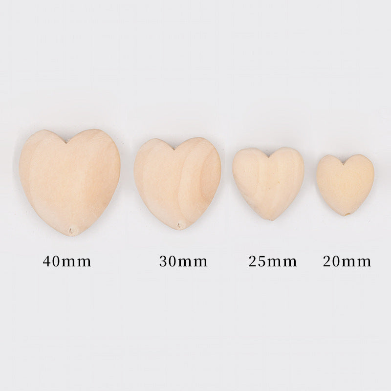 DIY Accessories 20-40MM Wooden Heart