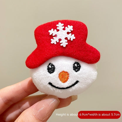 Broche de Papá Noel con dibujos animados, accesorios para festivales navideños