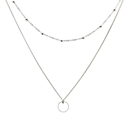 S925 Sterling Silver Choker Round Bead Collarbone Necklace