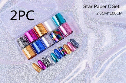 Nail Art Transfer Foils Set Of 12