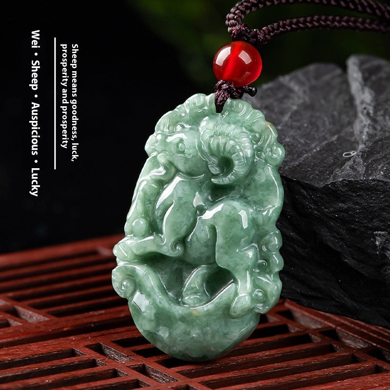 Colgante de jade natural con forma de rata, buey, tigre, conejo, dragón, serpiente, caballo, oveja, mono, pollo, perro, cerdo, venta al por mayor