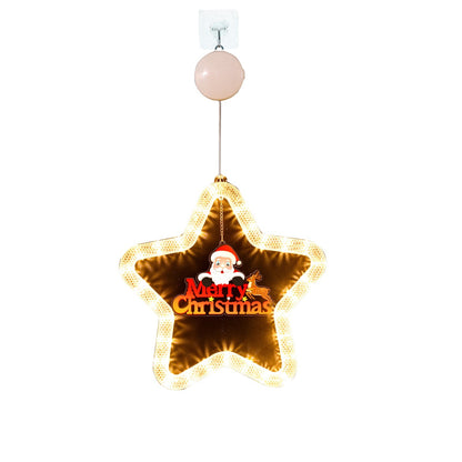 Decoración colgante navideña Ambiente navideño Luces LED Luz de estrella navideña LED Decoración para ventana Puerta para vacaciones