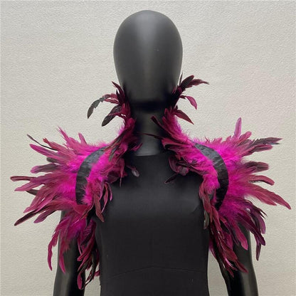 Capa de plumas para espectáculos de baile