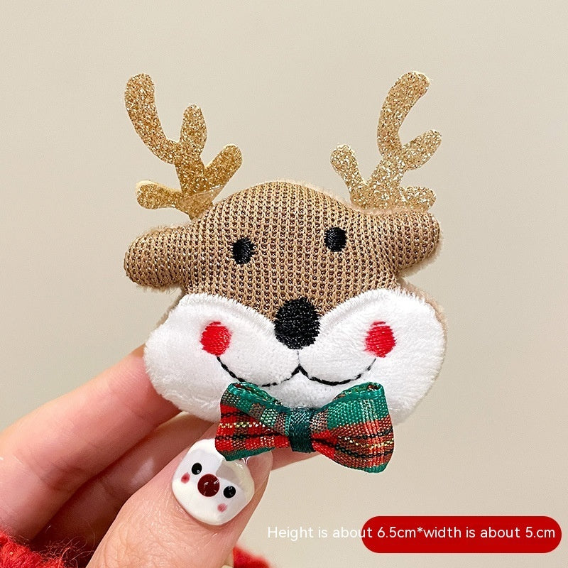 Broche de Papá Noel con dibujos animados, accesorios para festivales navideños