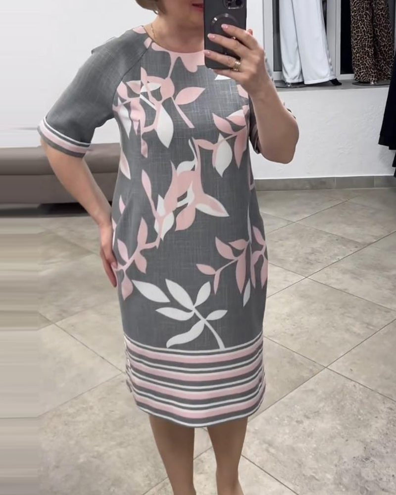 Vestido estampado de mujer de talla grande