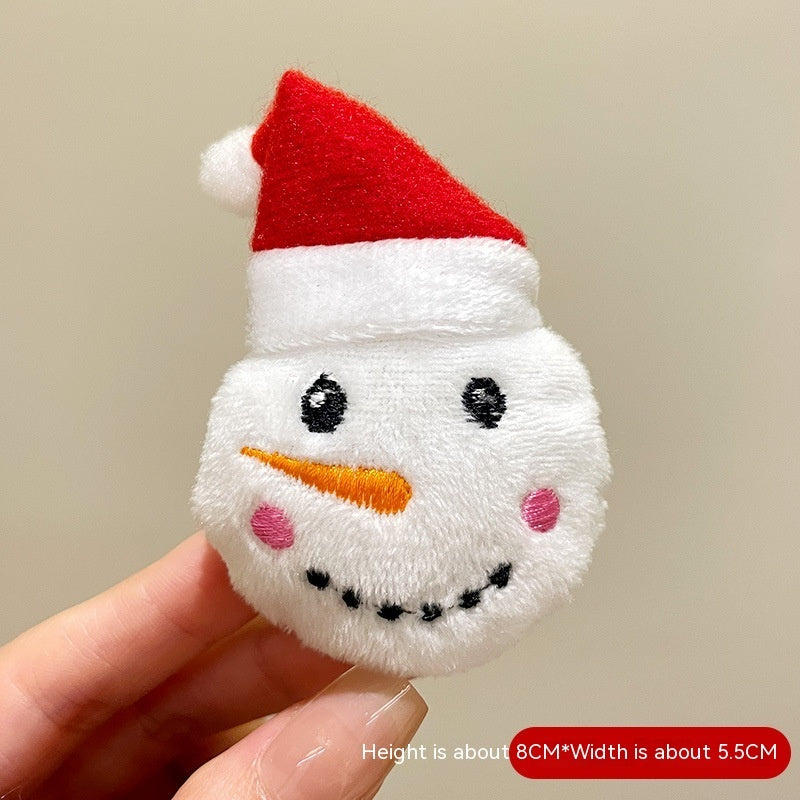 Broche de Papá Noel con dibujos animados, accesorios para festivales navideños