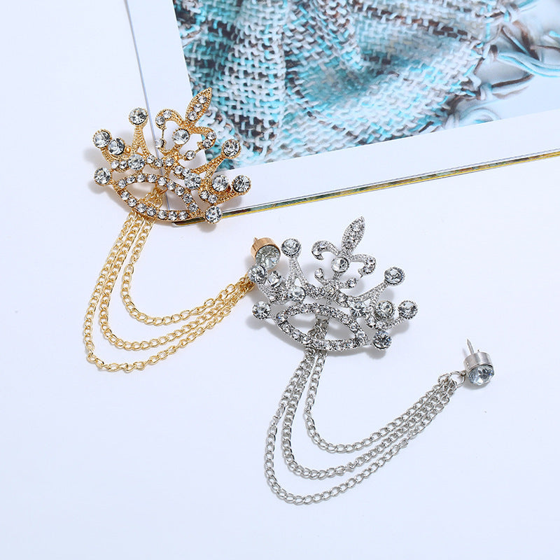 Fashion Crown Brooch Diamond Corsage